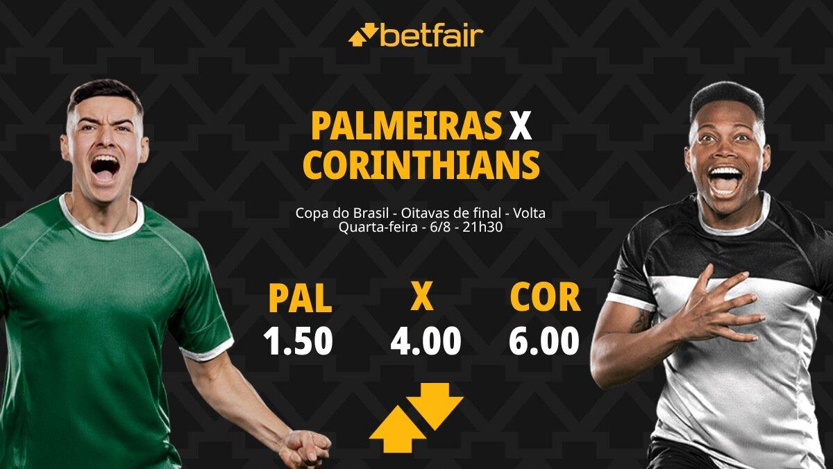 Palmeiras x Corinthians: palpites, odds, onde assistir ao vivo, escalações e horário