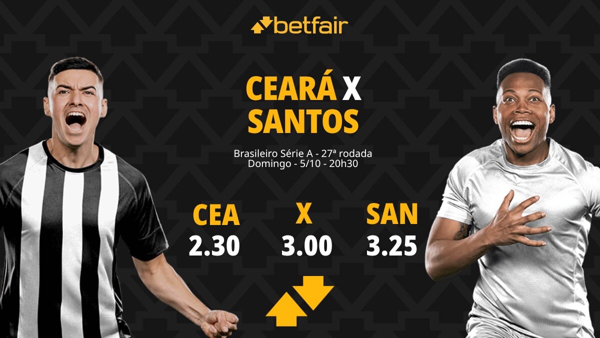 Ceará x Santos - Brasileiro Série A: palpites, odds, estatísticas, onde ...