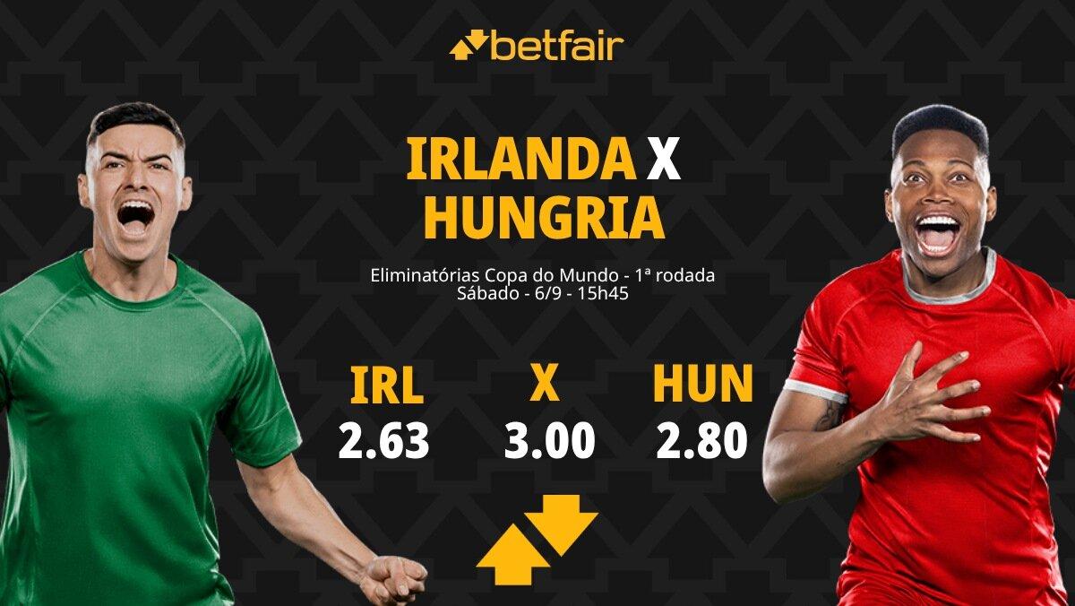 Irlanda x Hungria - Eliminatórias da Copa do Mundo: palpites, odds, estatísticas, onde assistir ao vivo, escalações e horário