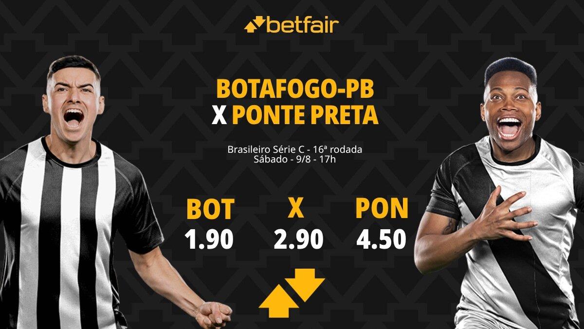 Botafogo-PB x Ponte Preta: palpites, odds, onde assistir ao vivo, escalações e horário