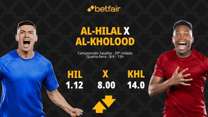 Al-Hilal x Al-Kholood - Campeonato Saudita: Dicas, Palpites, Odds, Escalações, Horário, Onde Assistir