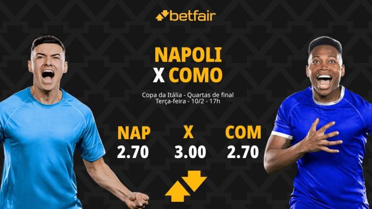 Napoli x Como: Palpites, Odds e Onde Assistir - Copa da Itália