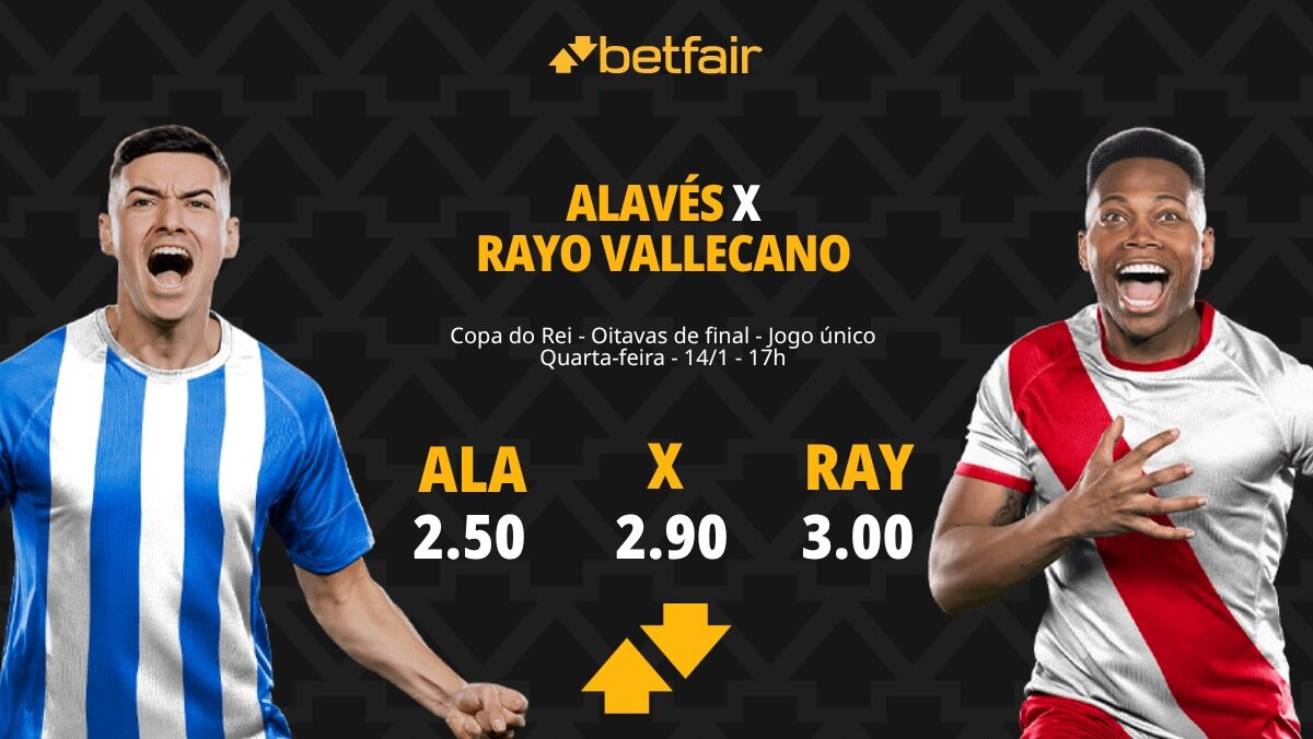 Alavés x Rayo Vallecano - Copa do Rei: palpites, odds, estatísticas ...