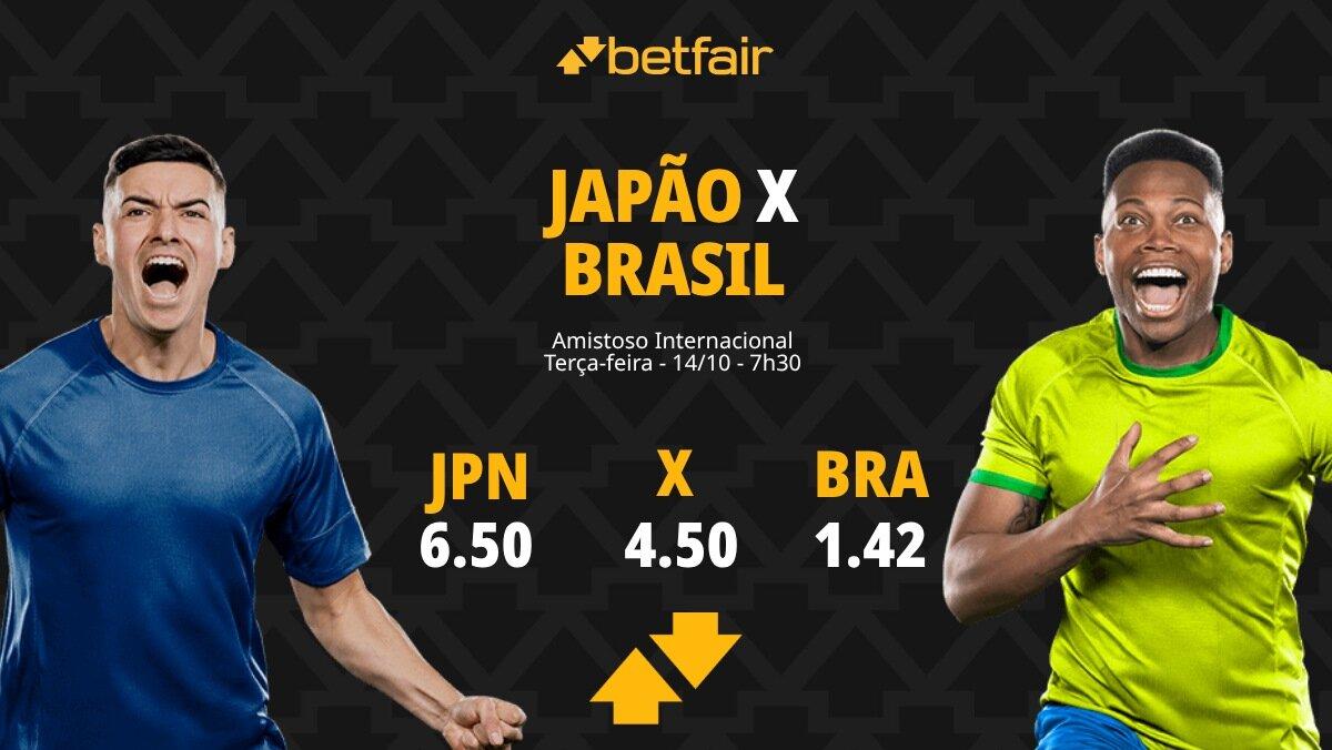 Japão x Brasil - Amistoso: palpites, odds, estatísticas, onde assistir ao vivo, escalações e horário