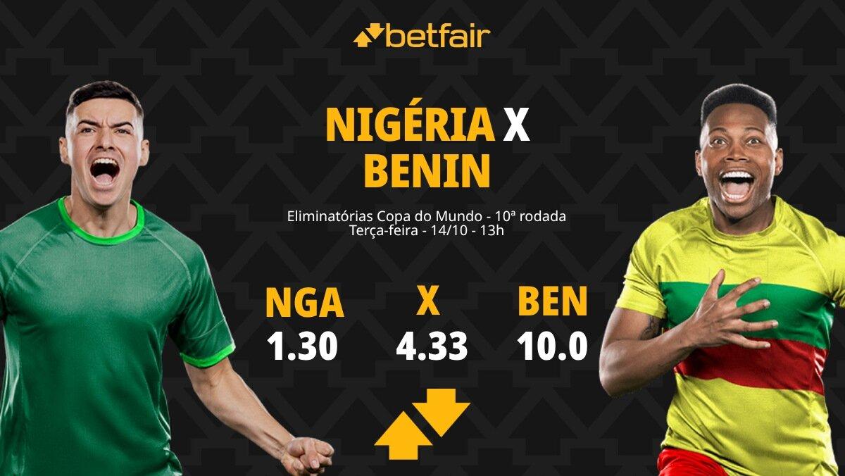 Nigéria x Benin - Eliminatórias Copa do Mundo: palpites, odds, estatísticas, onde assistir ao vivo, escalações e horário