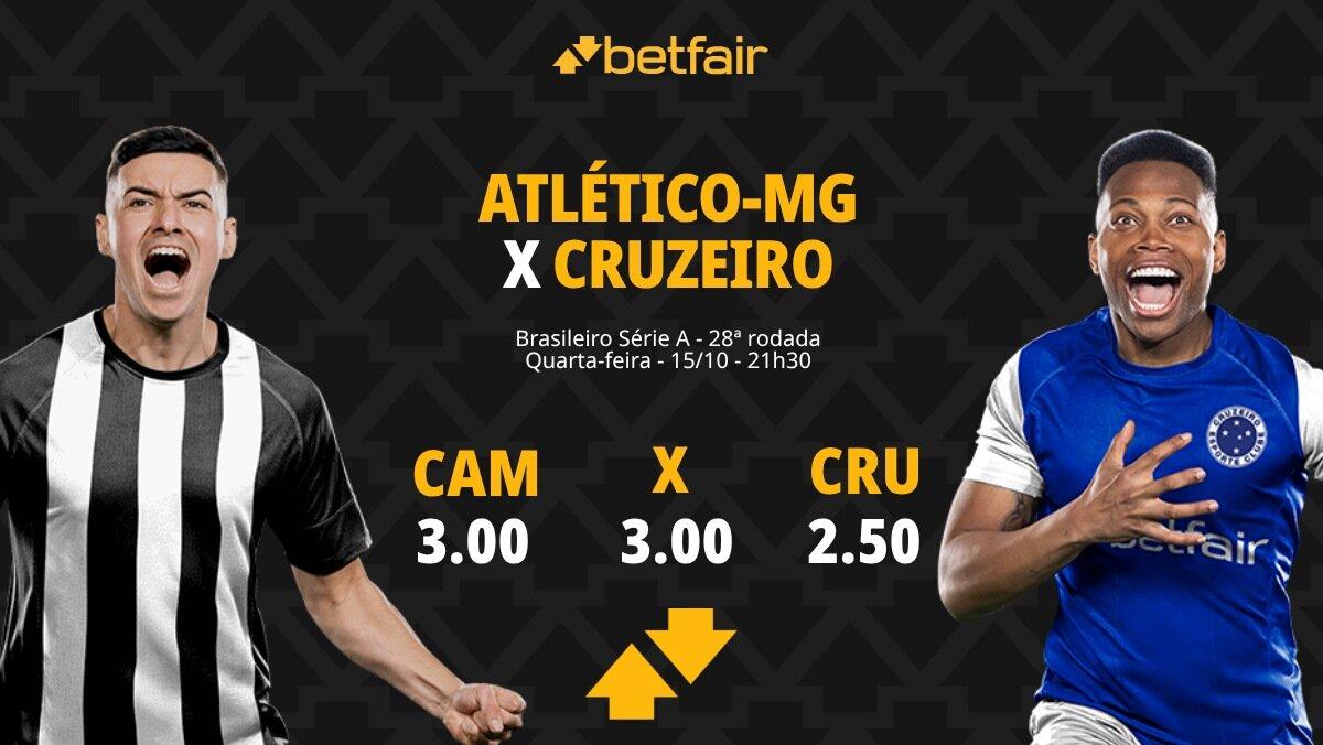 Atlético-MG x Cruzeiro - Brasileirão: Raposa quer ampliar domínio na casa do rival