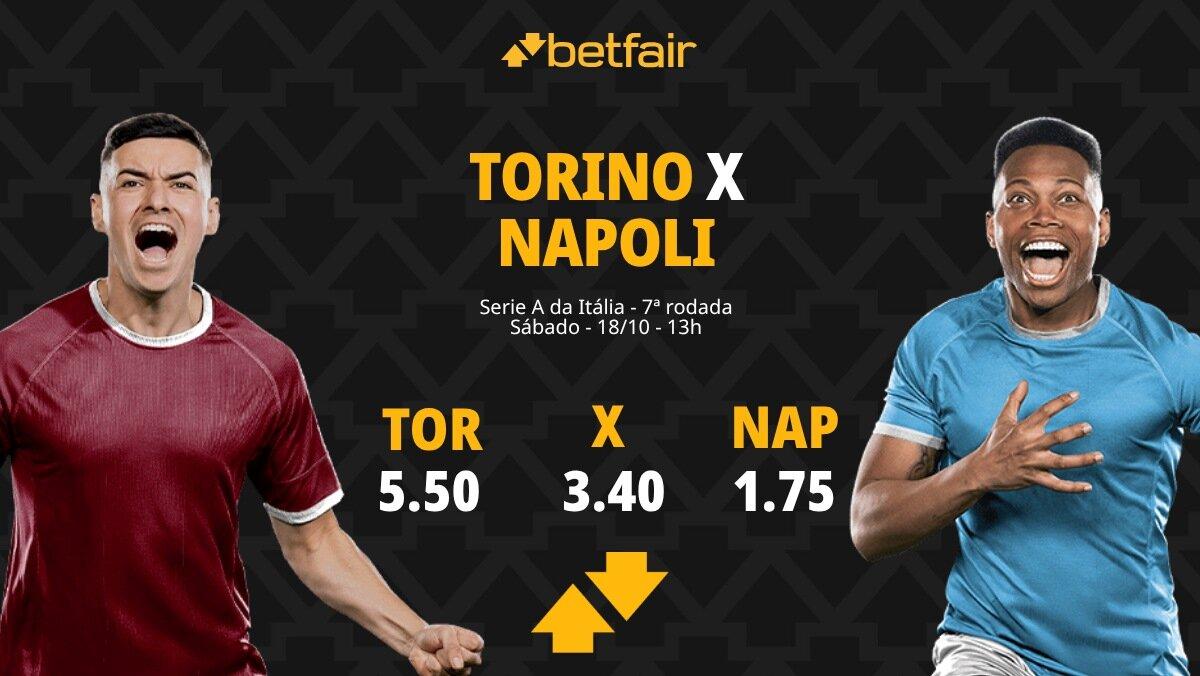 Torino x Napoli - Serie A: palpites, odds, estatísticas, onde assistir ao vivo, escalações e horário
