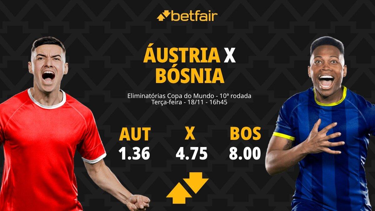 Áustria x Bósnia e Herzegovina - Eliminatórias Copa do Mundo: palpites, odds, estatísticas, onde assistir ao vivo, escalações e horário