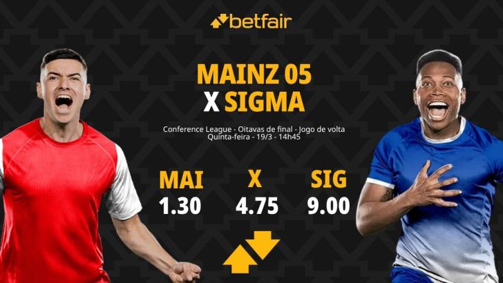 Mainz 05 x Sigma - Conference League: Dicas, Palpites, Odds, Escalações, Horário, Onde Assistir