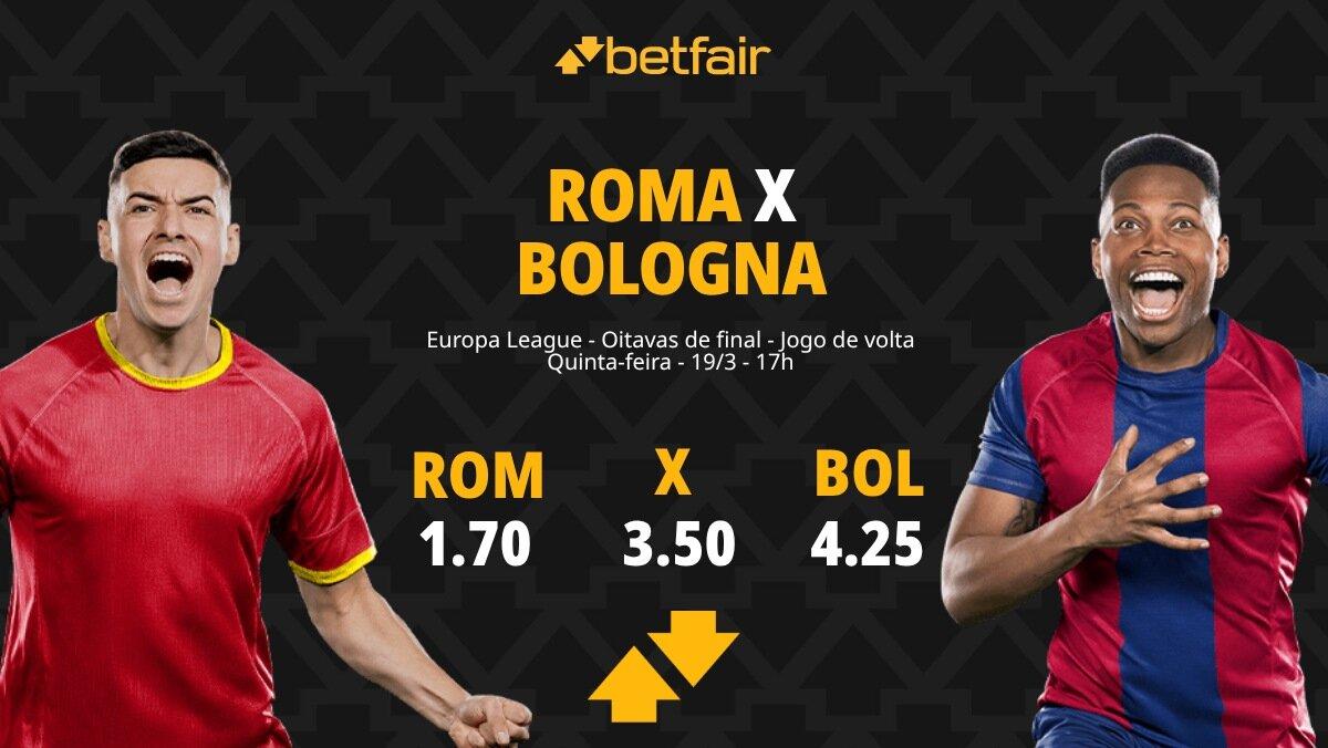 Roma x Bologna - Europa League 2025/26: Dicas, Palpites, Odds, Escalações, Horário, Onde Assistir