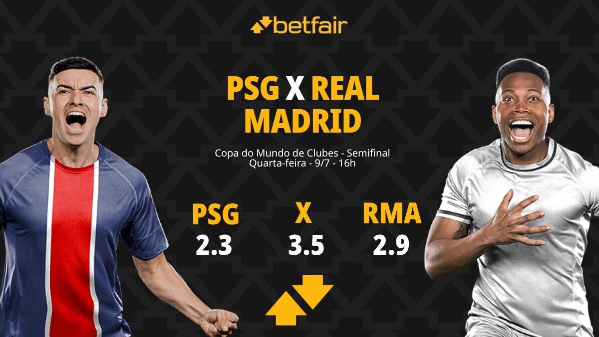 PSG x Real Madrid: palpites, odds, onde assistir ao vivo, escalações e horário