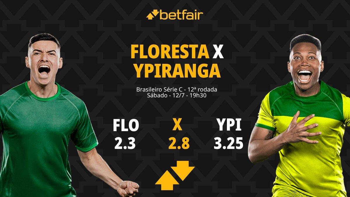 Floresta x Ypiranga: palpites, odds, onde assistir ao vivo, escalações e horário