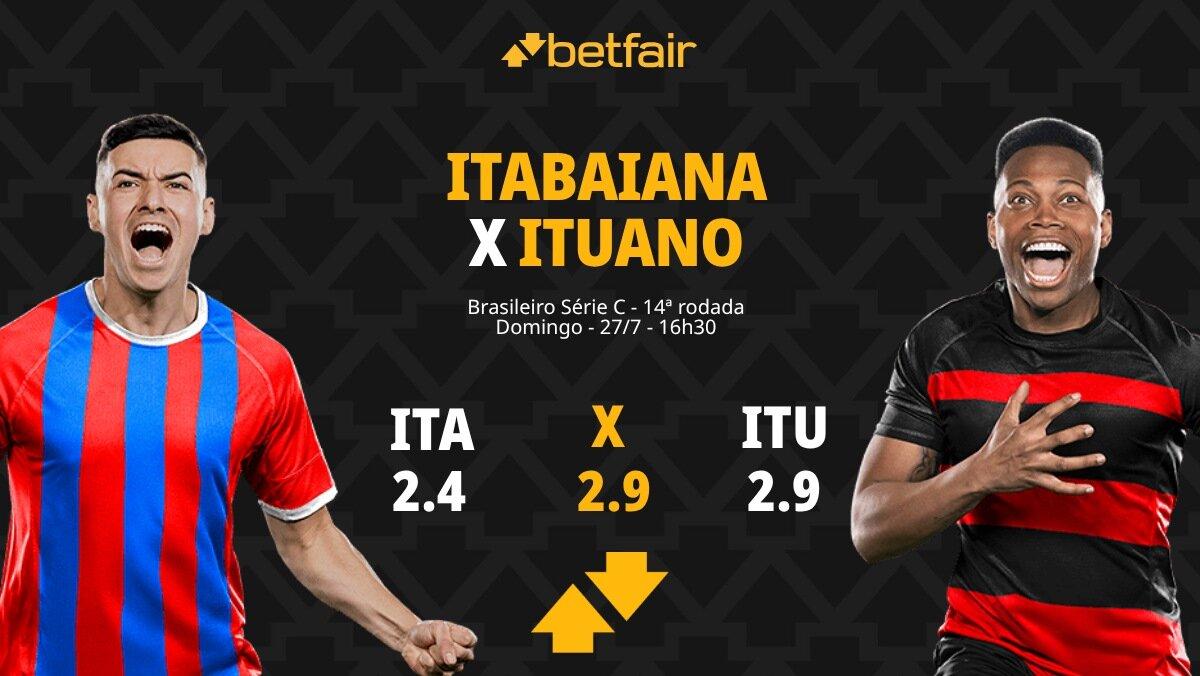 Itabaiana x Ituano: palpites, odds, onde assistir ao vivo, escalações e horário
