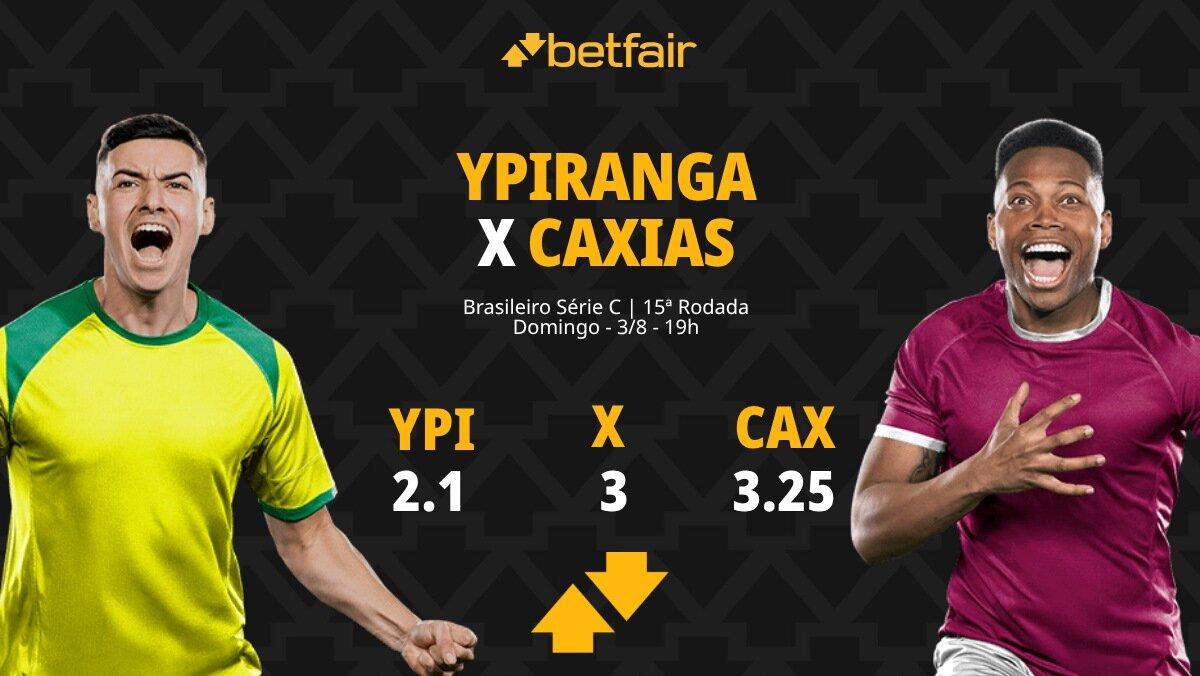 Ypiranga x Caxias: palpites, odds, onde assistir ao vivo, escalações e horário