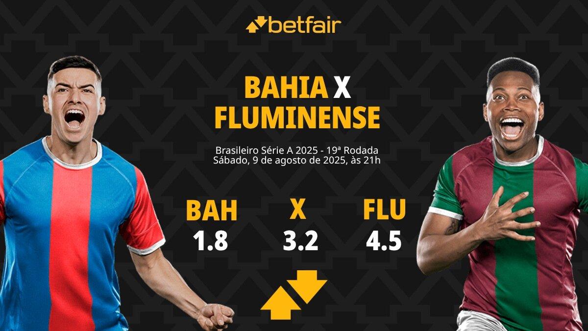 Bahia x Fluminense: palpites, odds, onde assistir ao vivo, escalações e horário