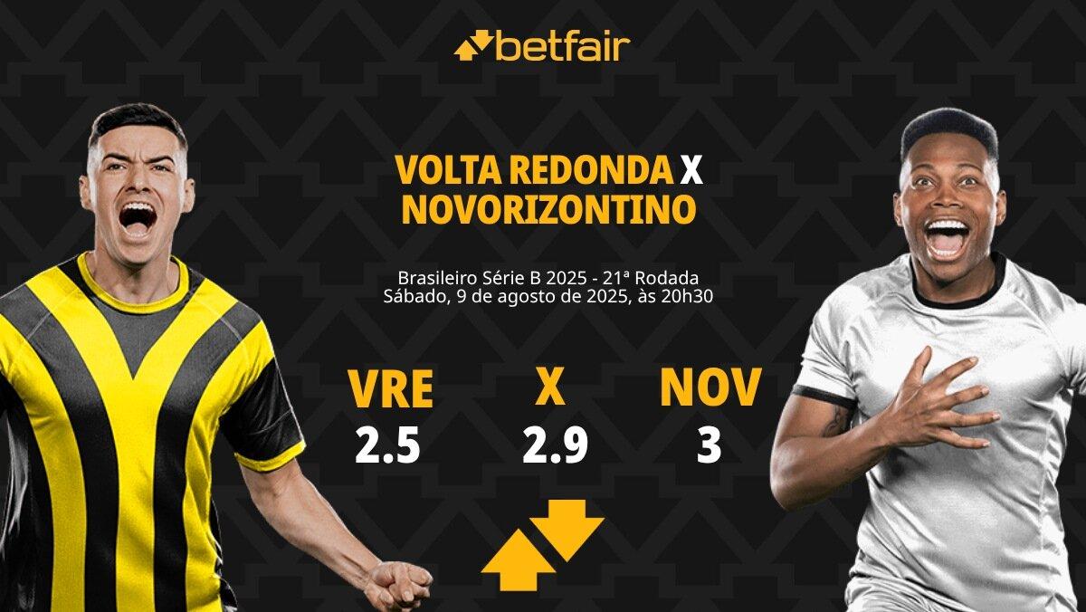 Volta Redonda x Novorizontino: palpites, odds, onde assistir ao vivo, escalações e horário