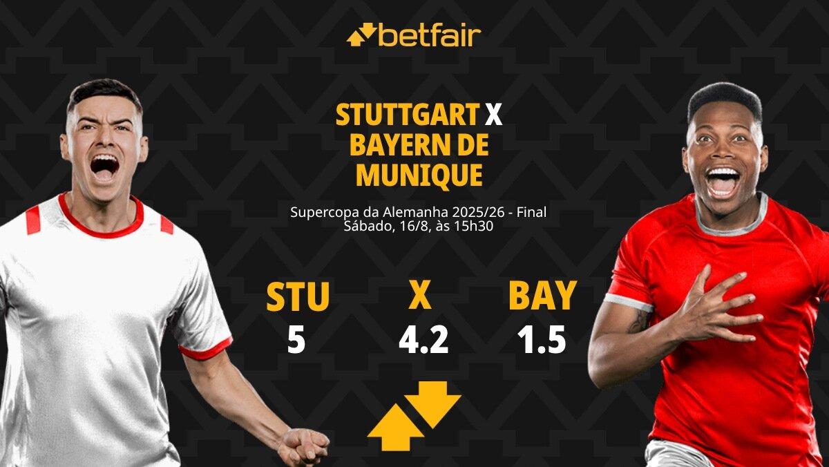 Stuttgart x Bayern de Munique: palpites, odds, estatísticas, onde assistir ao vivo, escalações e horário