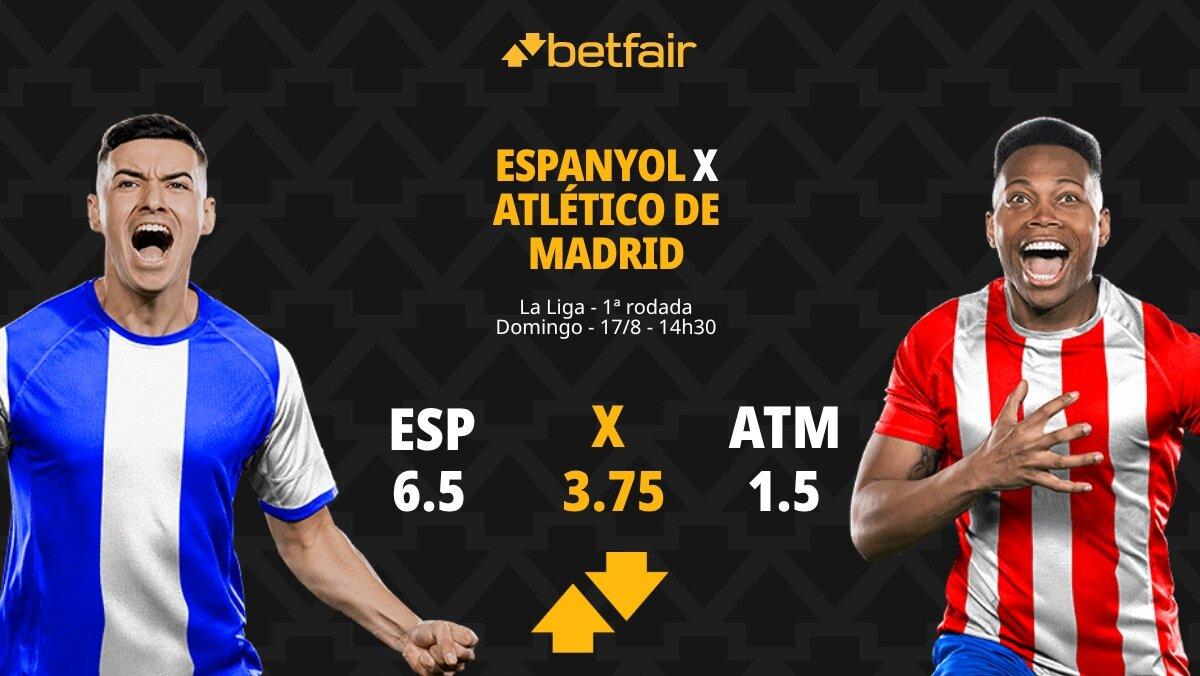 Espanyol x Atlético de Madrid - La Liga: palpites, odds, onde assistir ao vivo, escalações e horário