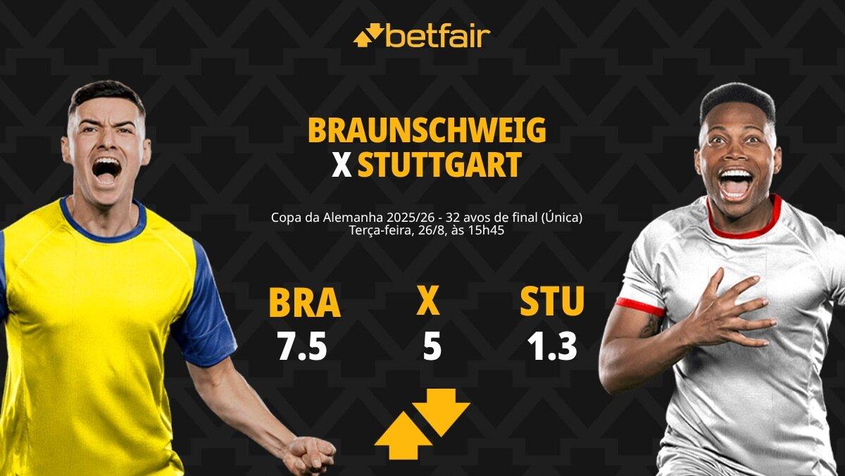 Braunschweig x Stuttgart - Copa da Alemanha 2025/26: palpites, odds, estatísticas, onde assistir ao vivo, escalações e horário