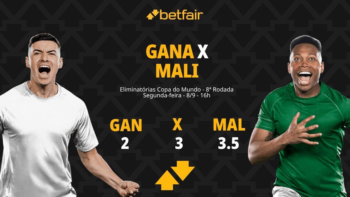 Gana x Mali - Eliminatórias Copa do Mundo: palpites, odds, estatísticas, onde assistir ao vivo, escalações e horário