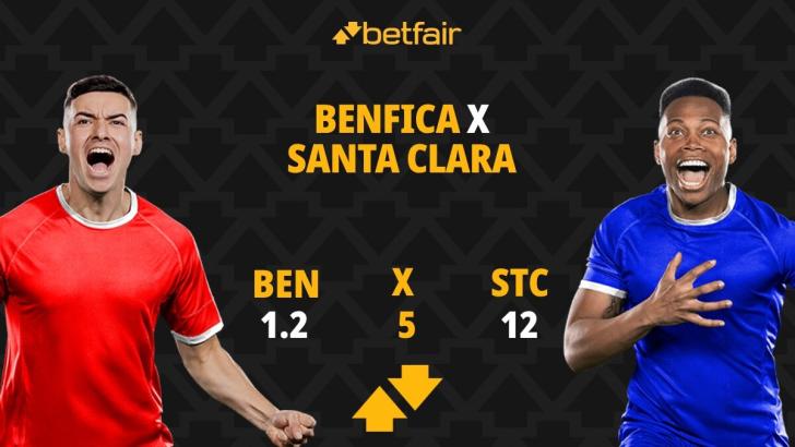 Benfica x Santa Clara - Liga Portugal: palpites, odds, estatísticas, onde assistir ao vivo, escalações e horário