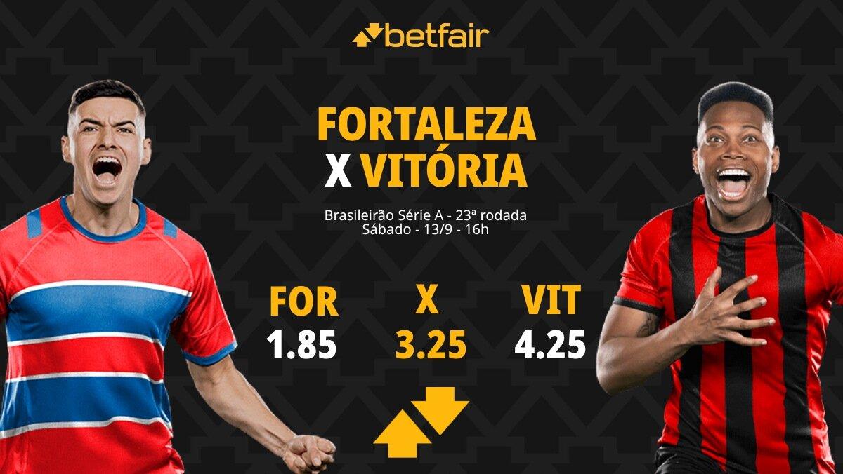 Fortaleza x Vitória - Brasileirão: palpites, odds, estatísticas, onde assistir ao vivo, escalações e horário