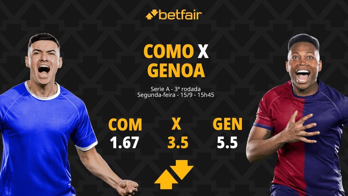 Como x Genoa - Serie A: palpites, odds, estatísticas, onde assistir ao vivo, escalações e horário