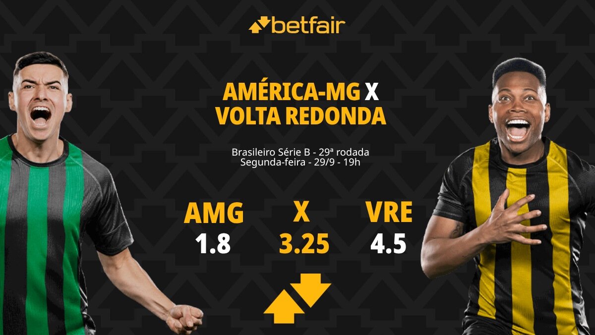 América-MG x Volta Redonda - Série B: palpites, odds, estatísticas ...