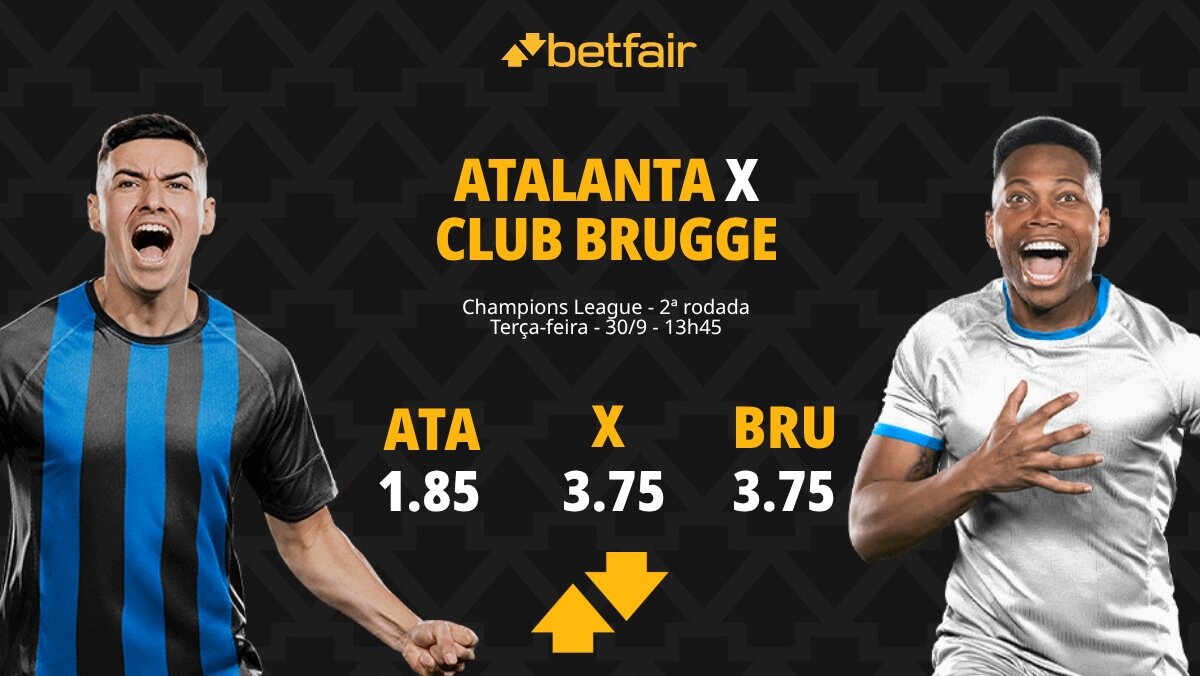 Atalanta x Club Brugge - Champions League: palpites, odds, estatísticas ...