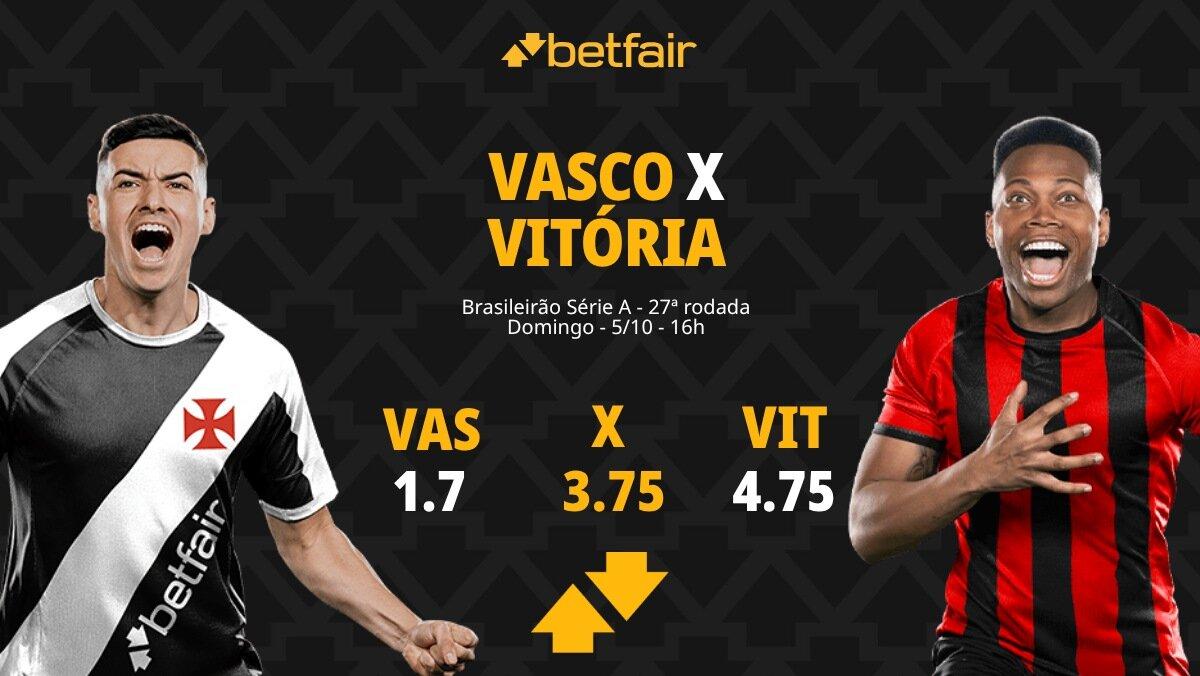 Vasco x Vitória - Brasileirão: Cruzmaltino conta com força da torcida para subir na tabela