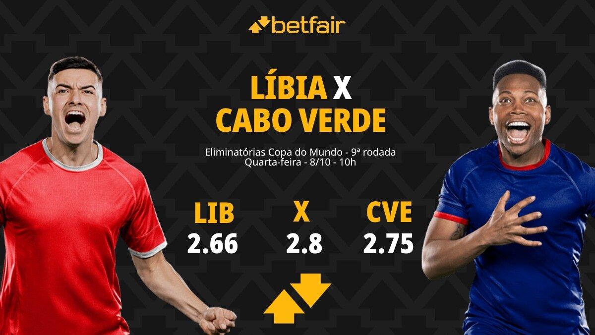 Líbia x Cabo Verde - Eliminatórias Copa do Mundo: palpites, odds, estatísticas, onde assistir ao vivo, escalações e horário