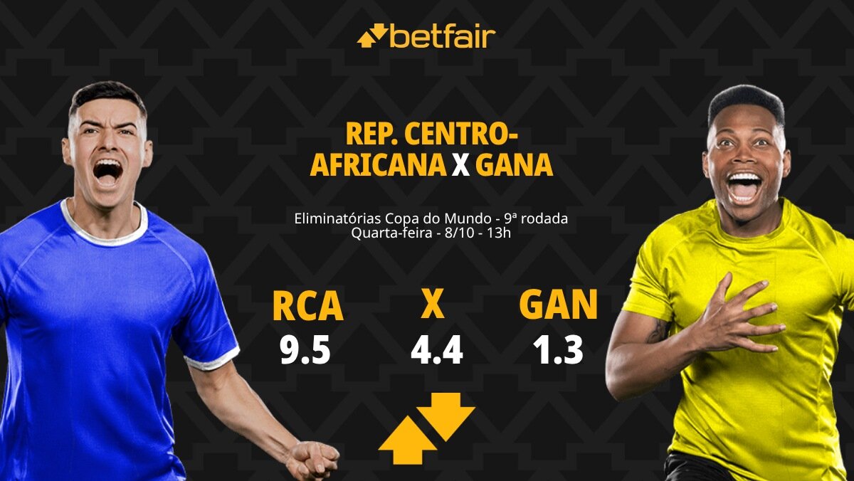 República Centro-Africana x Gana - Eliminatórias Copa do Mundo ...