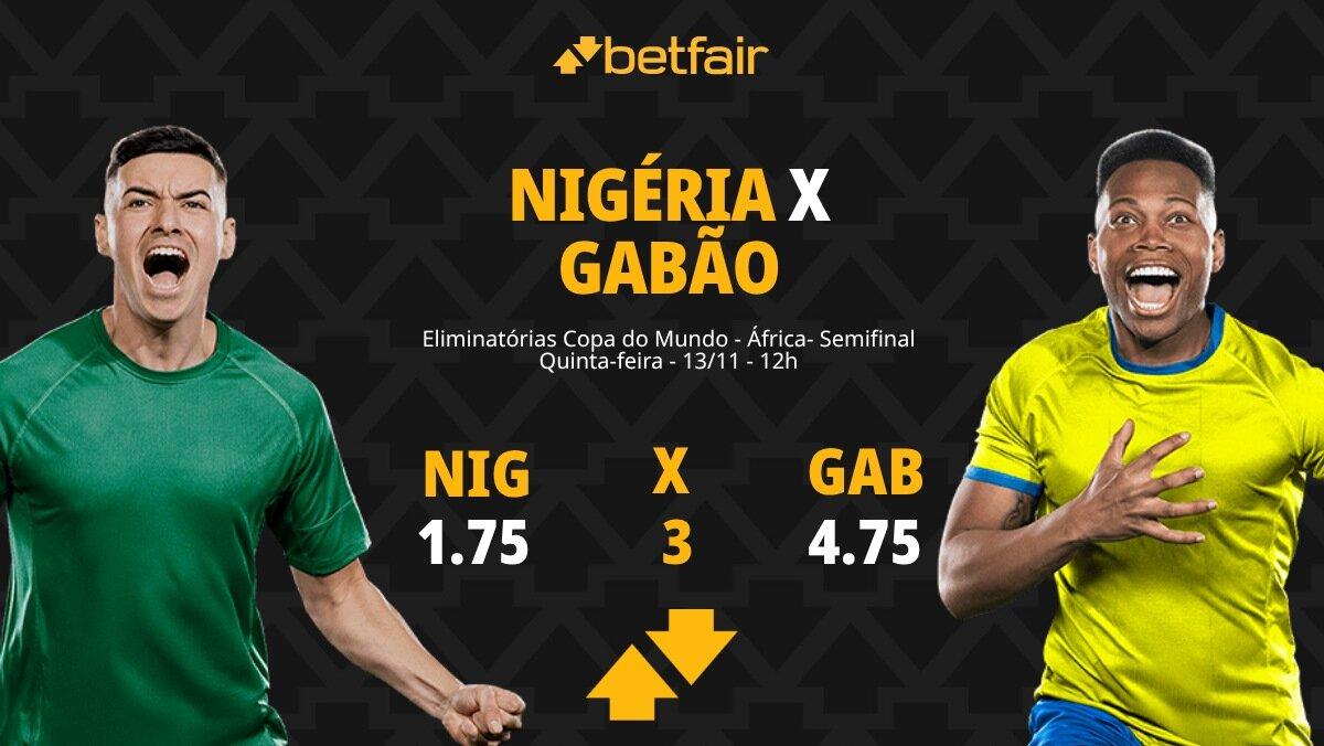 Nigéria x Gabão - Eliminatórias Copa do Mundo: palpites, odds, estatísticas, onde assistir ao vivo, escalações e horário