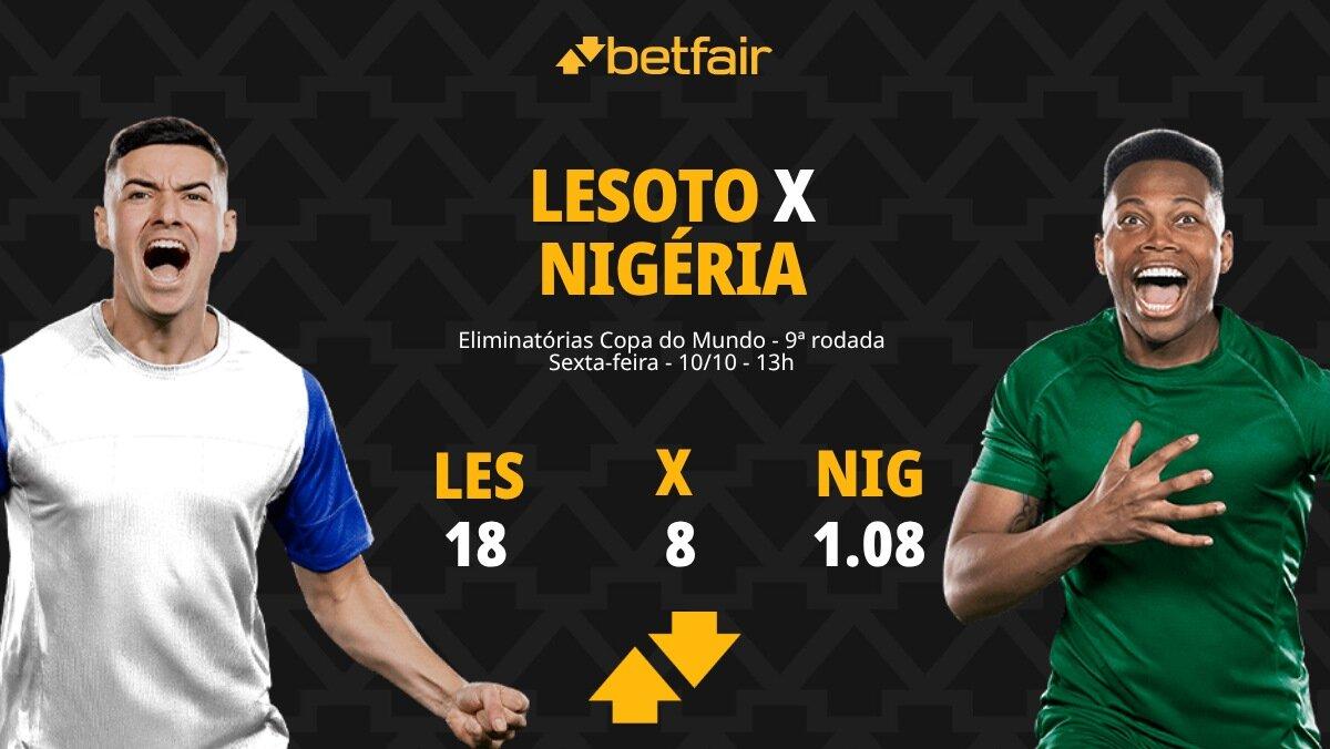 Lesoto x Nigéria - Eliminatórias Copa do Mundo: palpites, odds, estatísticas, onde assistir ao vivo, escalações e horário