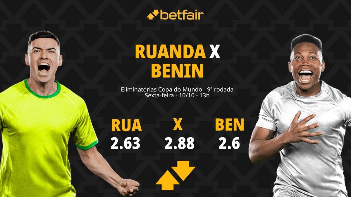 Ruanda x Benin - Eliminatórias Copa do Mundo: palpites, odds, estatísticas, onde assistir ao vivo, escalações e horário
