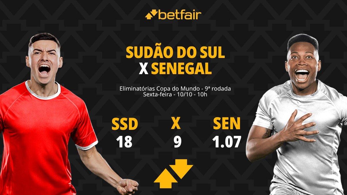 Sudão do Sul x Senegal - Eliminatórias Copa do Mundo: palpites, odds, estatísticas, onde assistir ao vivo, escalações e horário