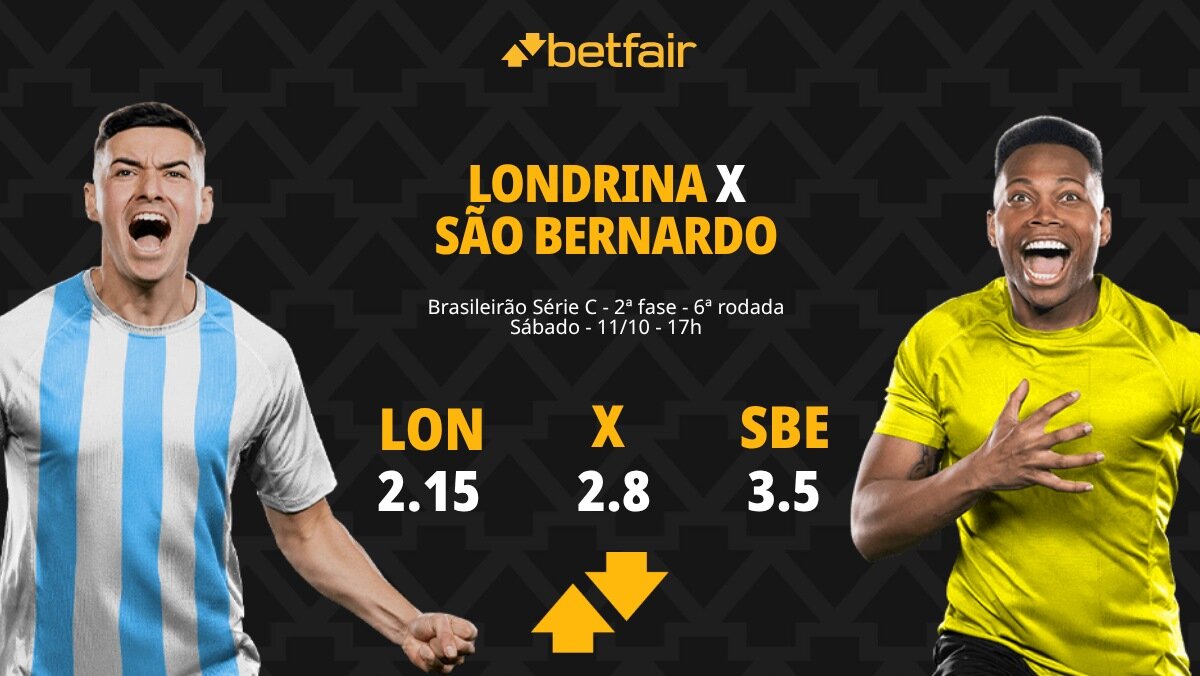 Londrina x São Bernardo - Série C: palpites, odds, estatísticas, onde ...