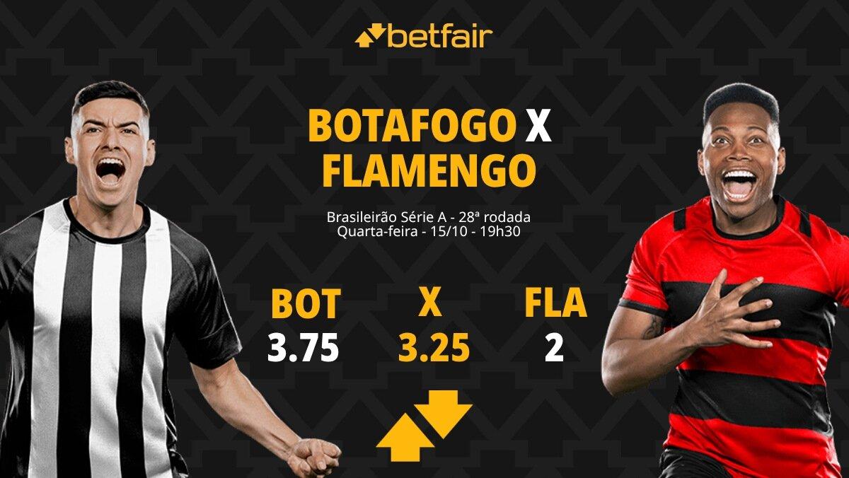 Botafogo x Flamengo - Brasileirão: palpites, odds, estatísticas, onde assistir ao vivo, escalações e horário