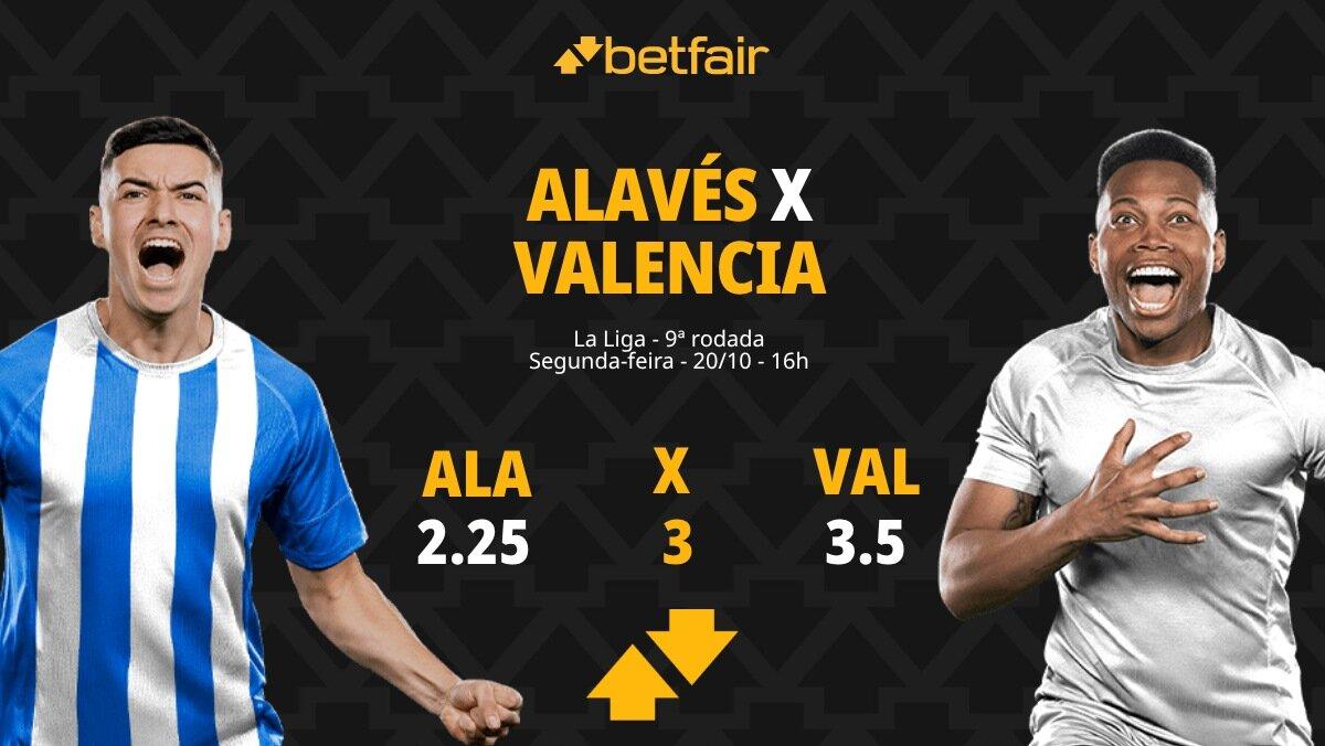 Alavés x Valencia - La Liga: palpites, odds, estatísticas, onde assistir ao vivo, escalações e horário