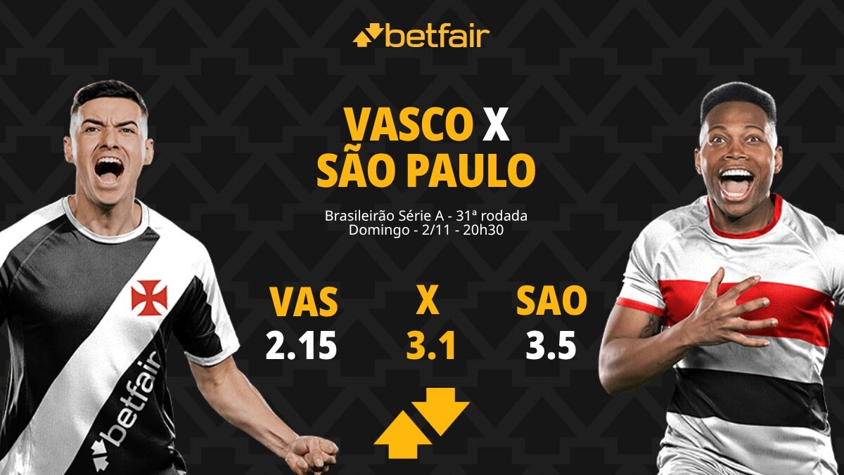 Vasco x São Paulo - Brasileirão: palpites, odds, estatísticas, onde ...