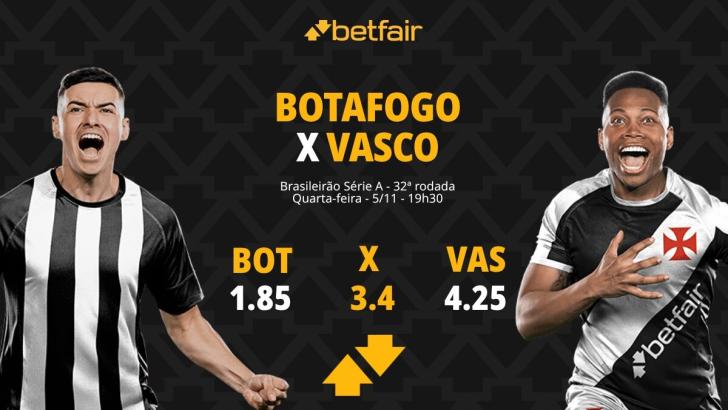 Botafogo x Vasco - Brasileirão: Vascão quer aumentar invencibilidade em clássicos