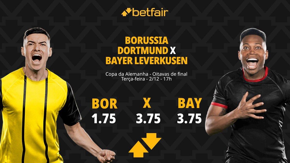 Borussia Dortmund x Bayer Leverkusen - Copa da Alemanha: palpites, odds, estatísticas, onde assistir ao vivo, escalações e horário