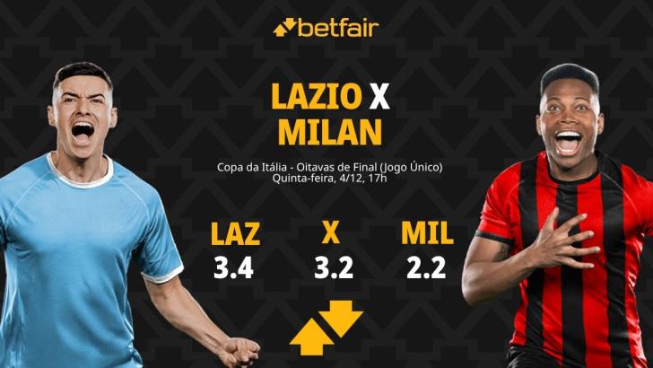 Lazio x Milan - Copa da Itália: palpites, odds, estatísticas, onde assistir ao vivo, escalações e horário