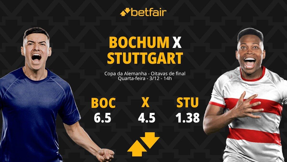 Bochum x Stuttgart - Copa da Alemanha: palpites, odds, estatísticas, onde assistir ao vivo, escalações e horário