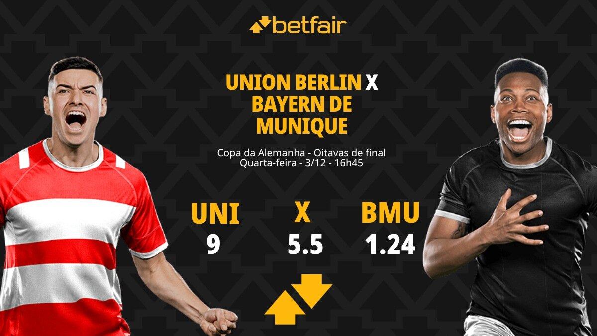 Union Berlin x Bayern de Munique - Copa da Alemanha: palpites, odds, estatísticas, onde assistir ao vivo, escalações e horário