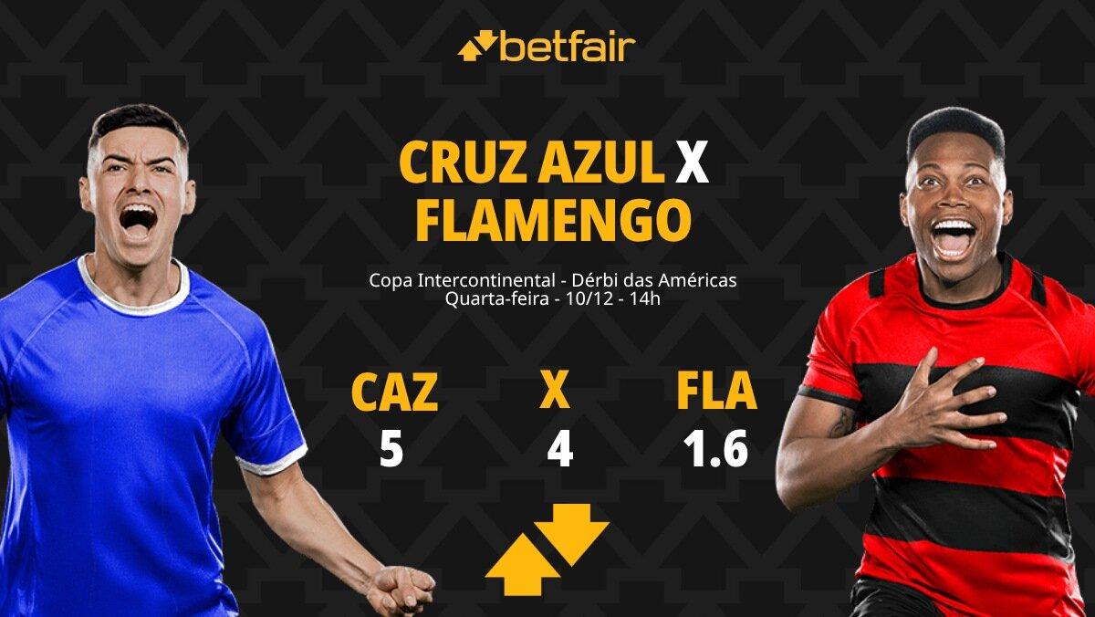 Cruz Azul x Flamengo - Copa Intercontinental: palpites, odds, estatísticas, onde assistir ao vivo, escalações e horário