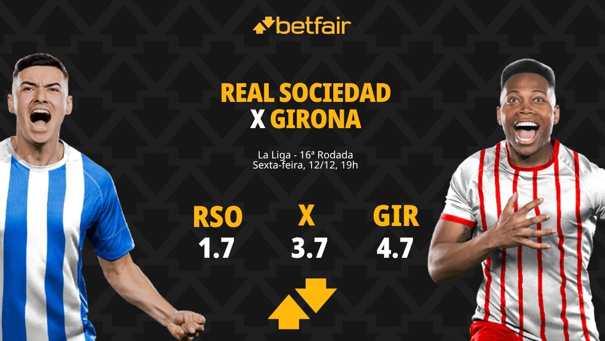 Real Sociedad x Girona - La Liga: palpites, odds, estatísticas, onde ...