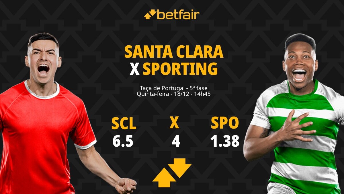 Santa Clara x Sporting - Taça de Portugal: palpites, odds, estatísticas ...