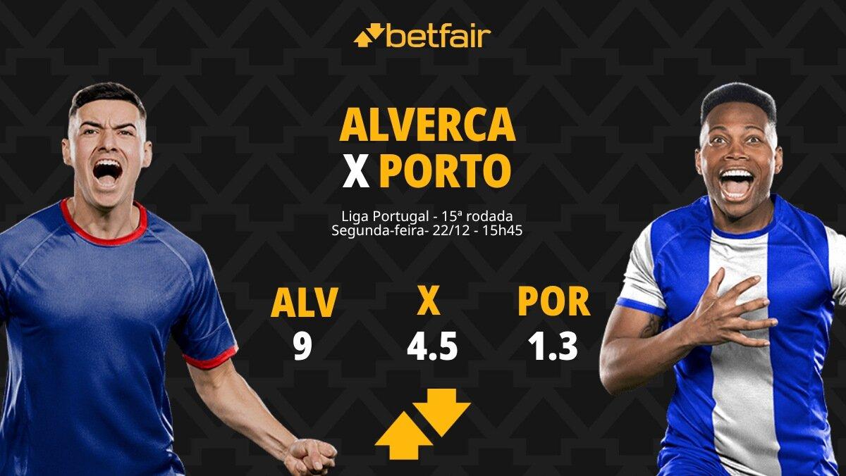 Alverca x Porto - Liga Portugal: palpites, odds, estatísticas, onde assistir ao vivo, escalações e horário