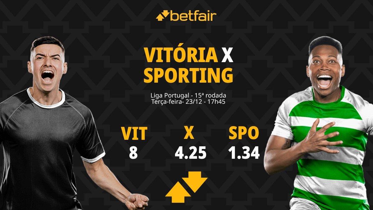 Vitória de Guimarães x Sporting - Liga Portugal: palpites, odds, estatísticas, onde assistir ao vivo, escalações e horário